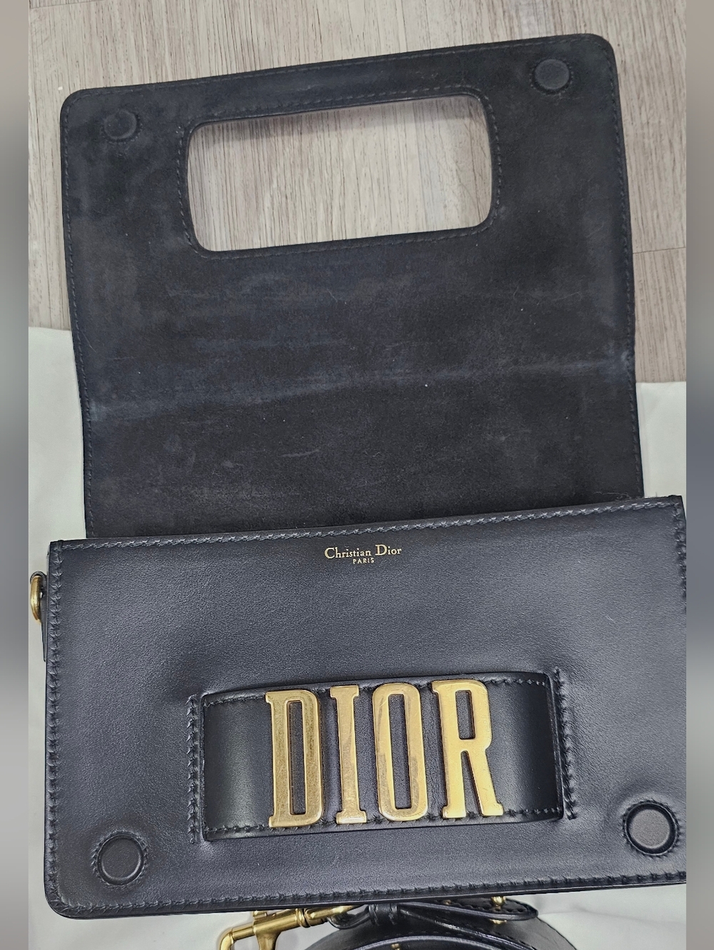 Christian Dior Smooth Calfskin Dio(r)evolution Flap Bag Black - Picture 5 of 16